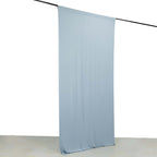 Dusty Blue 4 - Way Stretch Spandex Event Curtain Drapes, Wrinkle Free Backdrop Event Panel with Rod Pockets - 5ftx10ft - Bell Racket Store
