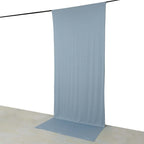 Dusty Blue 4 - Way Stretch Spandex Event Curtain Drapes, Wrinkle Free Backdrop Event Panel with Rod Pockets - 5ftx12ft - Bell Racket Store