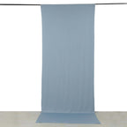 Dusty Blue 4 - Way Stretch Spandex Event Curtain Drapes, Wrinkle Free Backdrop Event Panel with Rod Pockets - 5ftx12ft - Bell Racket Store