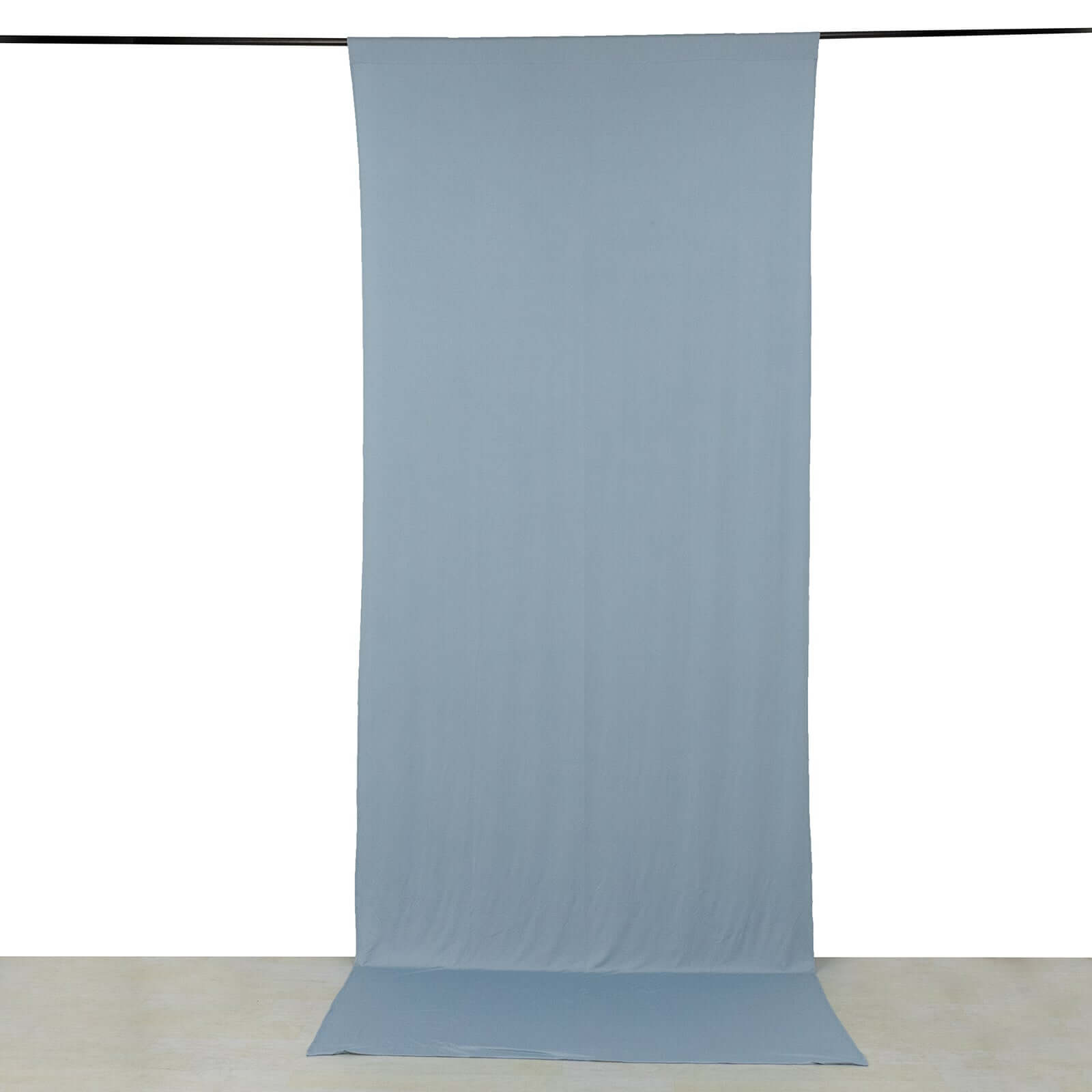 Dusty Blue 4 - Way Stretch Spandex Event Curtain Drapes, Wrinkle Free Backdrop Event Panel with Rod Pockets - 5ftx12ft - Bell Racket Store