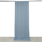 Dusty Blue 4 - Way Stretch Spandex Event Curtain Drapes, Wrinkle Free Backdrop Event Panel with Rod Pockets - 5ftx12ft - Bell Racket Store