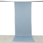 Dusty Blue 4 - Way Stretch Spandex Event Curtain Drapes, Wrinkle Free Backdrop Event Panel with Rod Pockets - 5ftx14ft - Bell Racket Store