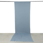 Dusty Blue 4 - Way Stretch Spandex Event Curtain Drapes, Wrinkle Free Backdrop Event Panel with Rod Pockets - 5ftx16ft - Bell Racket Store