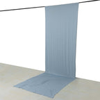 Dusty Blue 4 - Way Stretch Spandex Event Curtain Drapes, Wrinkle Free Backdrop Event Panel with Rod Pockets - 5ftx16ft - Bell Racket Store