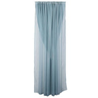 Dusty Blue Chiffon Polyester Event Curtain Drapes, Dual Layer Divider Backdrop Curtain Panels with Rod Pockets - 10ftx10ft - Bell Racket Store