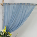 Dusty Blue Sheer Backdrop Drape â€“ 5ft x 14ft Wedding Arch & Ceiling Decor Panel, Wrinkle Free with Soft Shimmer - Bell Racket Store