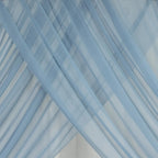 Dusty Blue Sheer Backdrop Drape â€“ 5ftx32ft Wedding Arch & Ceiling Decor Panel, Wrinkle Free with Soft Shimmer - Bell Racket Store