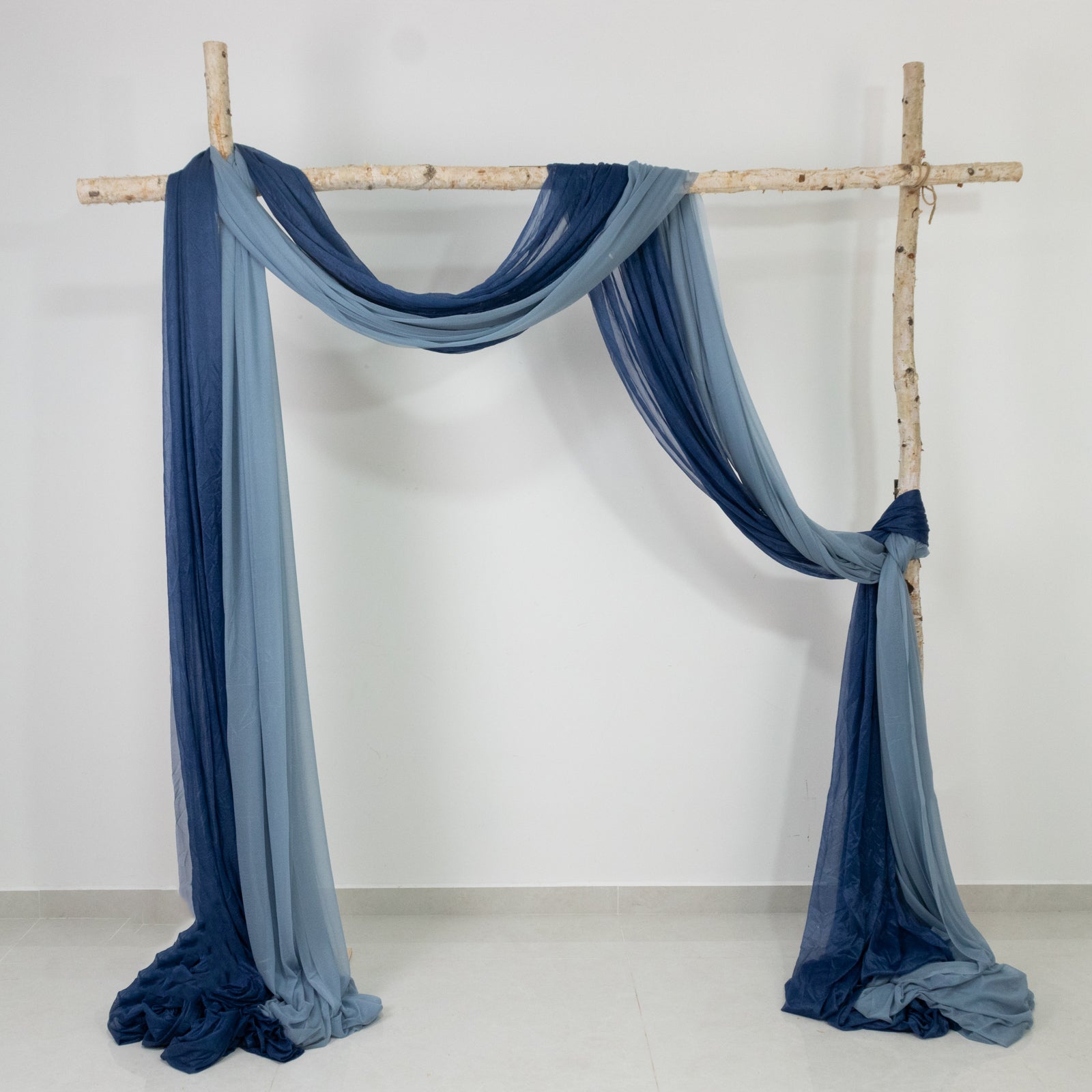 Dusty Blue Sheer Backdrop Drape â€“ 5ftx32ft Wedding Arch & Ceiling Decor Panel, Wrinkle Free with Soft Shimmer - Bell Racket Store