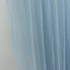 Dusty Blue Sheer Chiffon Valance Curtain 4ft x 5ft â€“ Wedding Arch Drape with Rod Pocket, Voile Backdrop Panel - Bell Racket Store