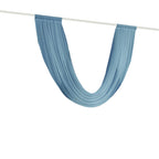 Dusty Blue Sheer Chiffon Valance Curtain 4ft x 6ft â€“ Wedding Arch Drape with Rod Pocket, Voile Backdrop Panel - Bell Racket Store