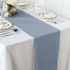 Polyester 12"x108" Table Runner Dusty Blue - Durable & Wrinkle-Resistant Table Decor