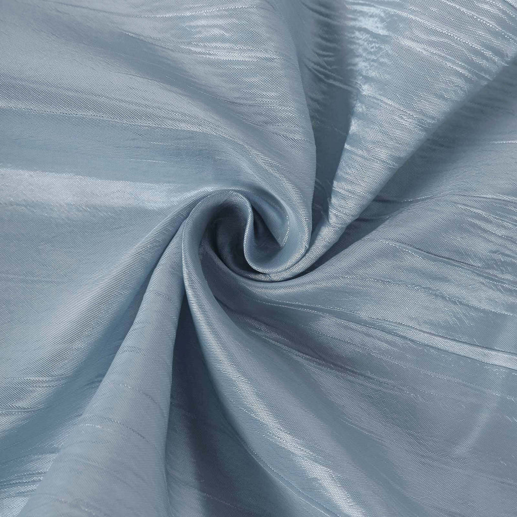 Taffeta 12"x108" Table Runner Dusty Blue - Accordion Crinkle Design