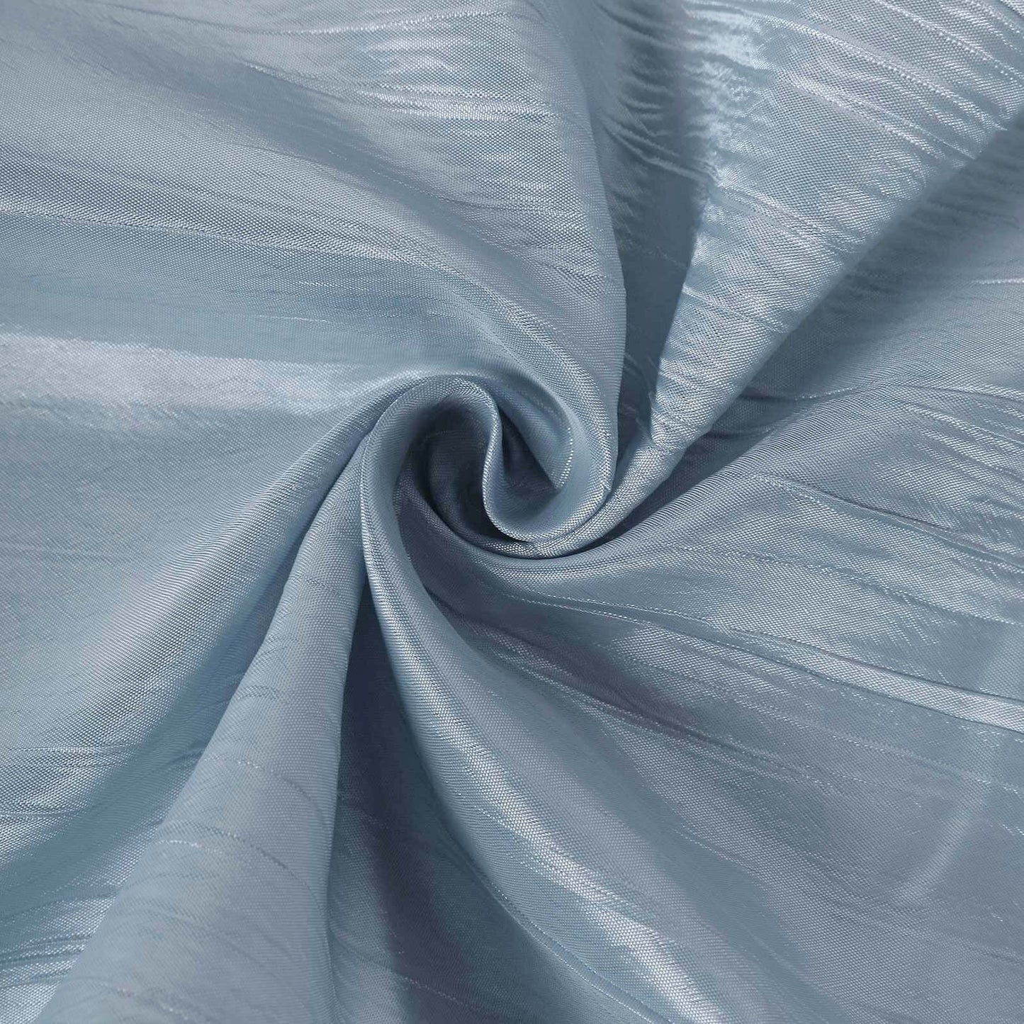 Taffeta 12"x108" Table Runner Dusty Blue - Accordion Crinkle Design