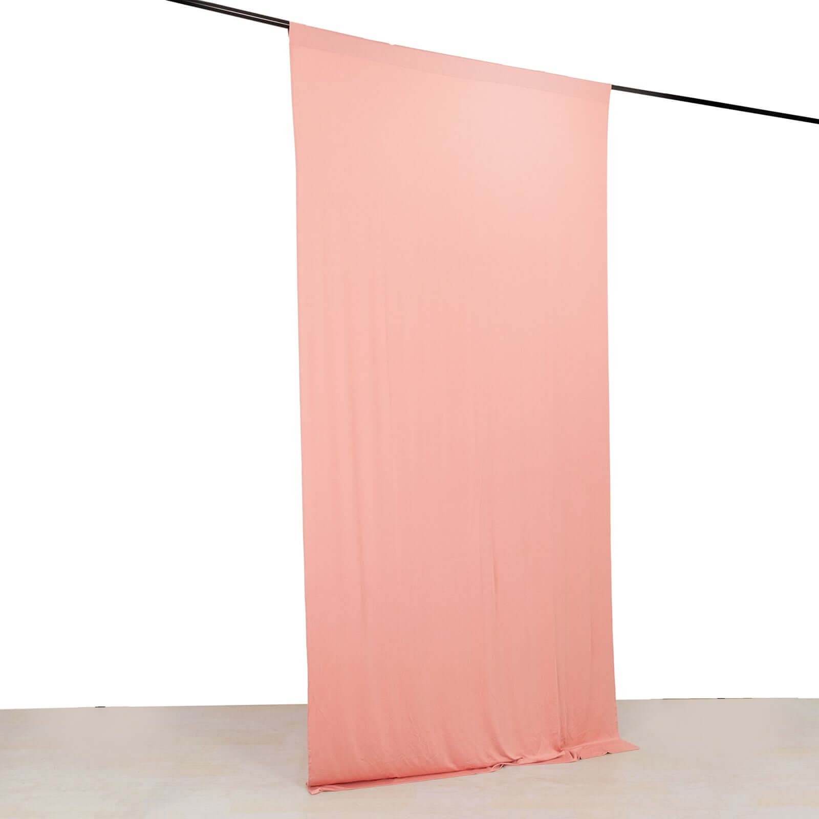 Dusty Rose 4 - Way Stretch Spandex Event Curtain Drapes, Wrinkle Free Backdrop Event Panel with Rod Pockets - 5ftx10ft - Bell Racket Store
