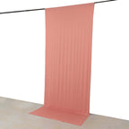 Dusty Rose 4 - Way Stretch Spandex Event Curtain Drapes, Wrinkle Free Backdrop Event Panel with Rod Pockets - 5ftx12ft - Bell Racket Store