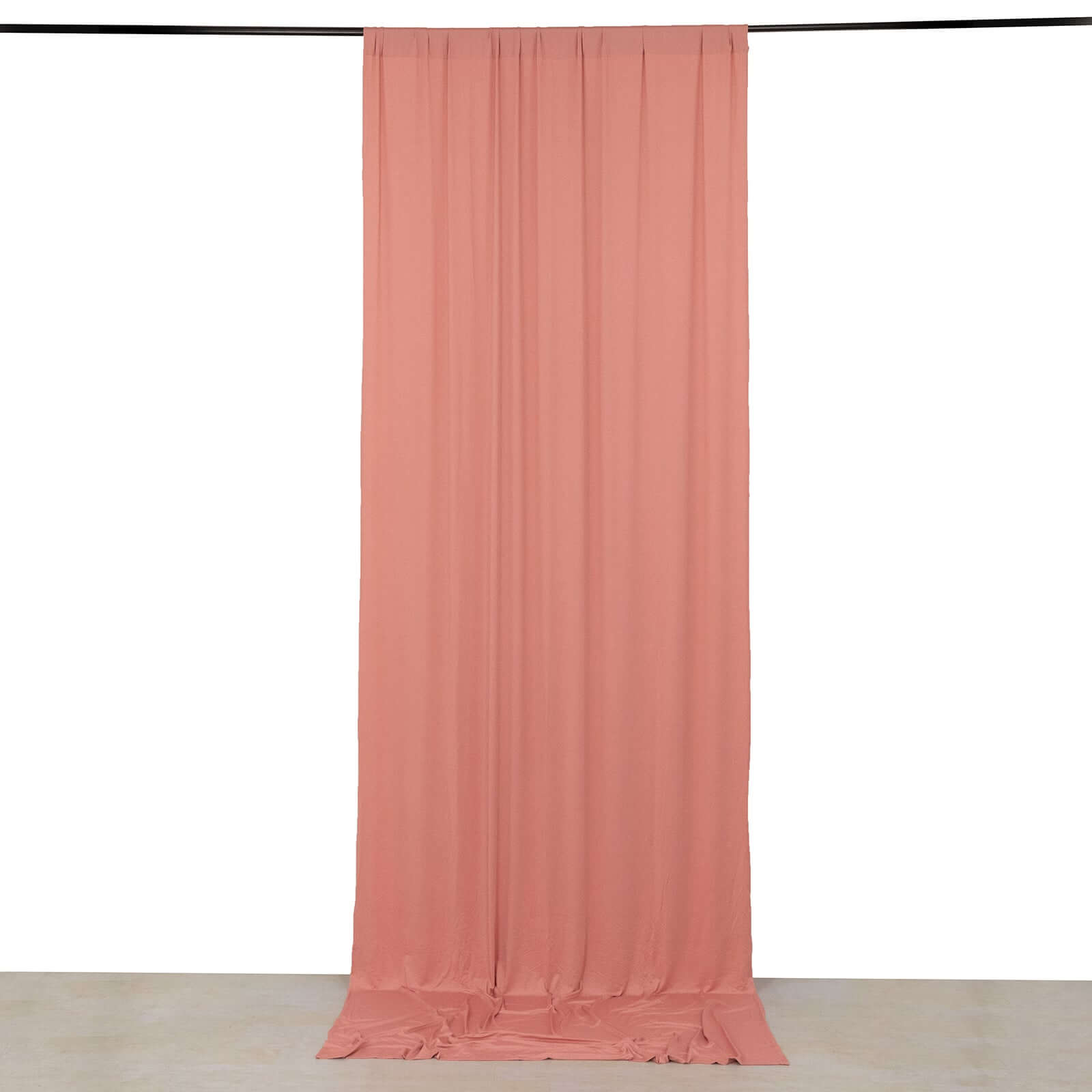 Dusty Rose 4 - Way Stretch Spandex Event Curtain Drapes, Wrinkle Free Backdrop Event Panel with Rod Pockets - 5ftx12ft - Bell Racket Store