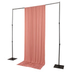 Dusty Rose 4 - Way Stretch Spandex Event Curtain Drapes, Wrinkle Free Backdrop Event Panel with Rod Pockets - 5ftx12ft - Bell Racket Store