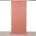 Dusty Rose 4 - Way Stretch Spandex Event Curtain Drapes, Wrinkle Free Backdrop Event Panel with Rod Pockets - 5ftx12ft - Bell Racket Store