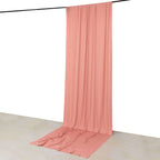 Dusty Rose 4 - Way Stretch Spandex Event Curtain Drapes, Wrinkle Free Backdrop Event Panel with Rod Pockets - 5ftx14ft - Bell Racket Store