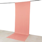 Dusty Rose 4 - Way Stretch Spandex Event Curtain Drapes, Wrinkle Free Backdrop Event Panel with Rod Pockets - 5ftx14ft - Bell Racket Store