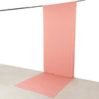 Dusty Rose 4 - Way Stretch Spandex Event Curtain Drapes, Wrinkle Free Backdrop Event Panel with Rod Pockets - 5ftx16ft - Bell Racket Store