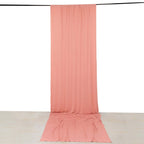 Dusty Rose 4 - Way Stretch Spandex Event Curtain Drapes, Wrinkle Free Backdrop Event Panel with Rod Pockets - 5ftx16ft - Bell Racket Store