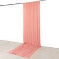 Dusty Rose 4 - Way Stretch Spandex Event Curtain Drapes, Wrinkle Free Backdrop Event Panel with Rod Pockets - 5ftx16ft - Bell Racket Store