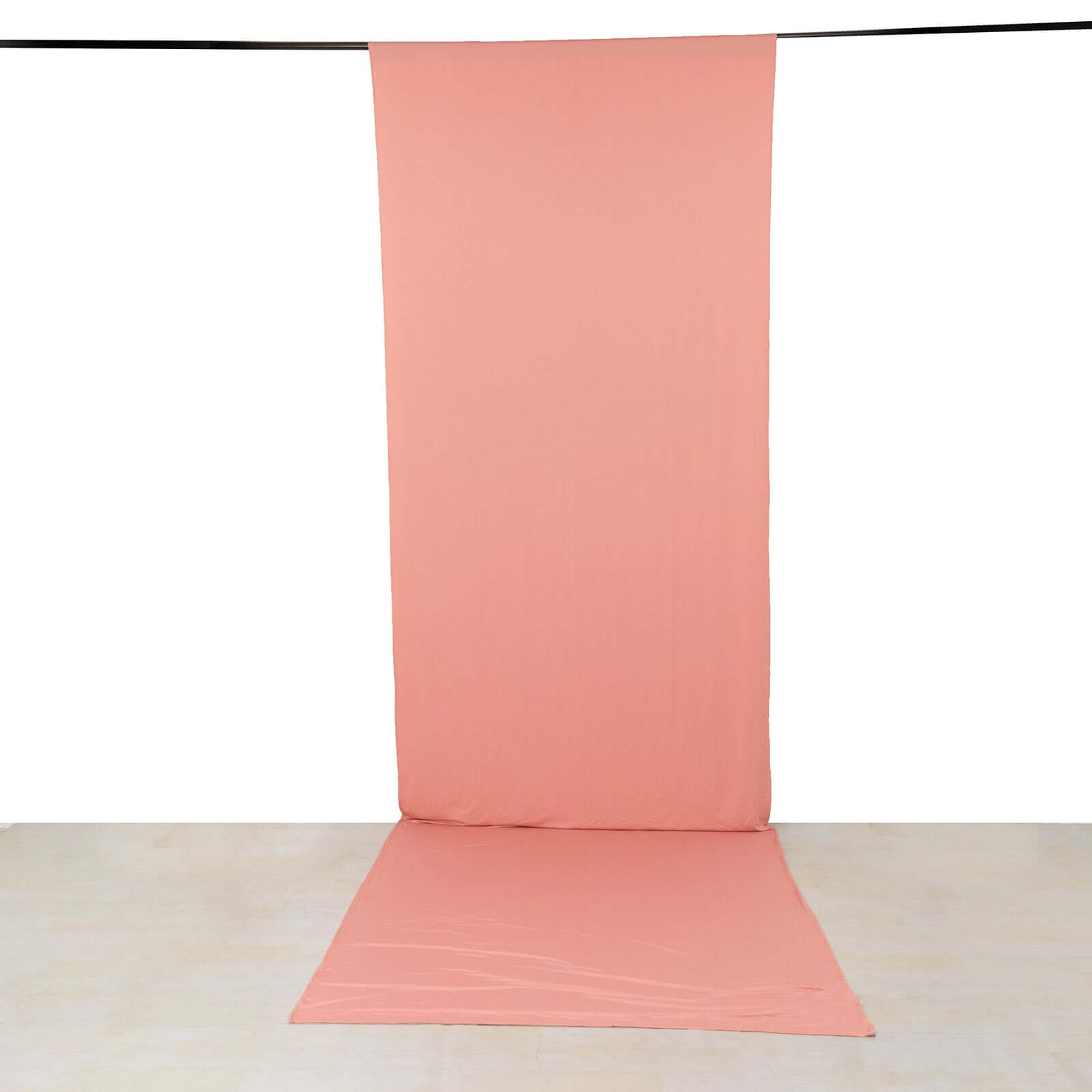 Dusty Rose 4 - Way Stretch Spandex Event Curtain Drapes, Wrinkle Free Backdrop Event Panel with Rod Pockets - 5ftx16ft - Bell Racket Store