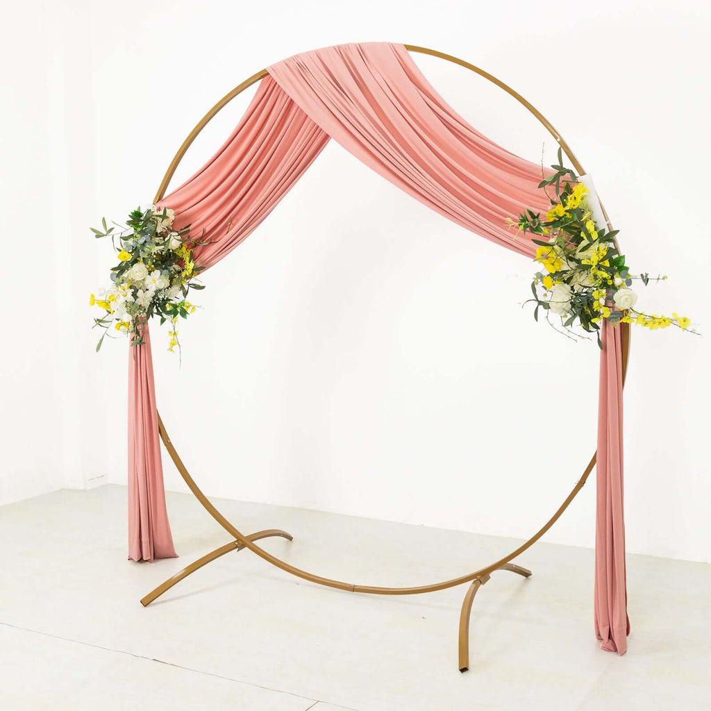 Dusty Rose 4 - Way Stretch Spandex Event Curtain Drapes, Wrinkle Free Backdrop Event Panel with Rod Pockets - 5ftx18ft - Bell Racket Store
