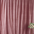Dusty Rose Crushed Velvet Backdrop Curtain â€“ 8ft x 8ft Event Drape with Rod Pocket, Privacy Panel for Photo Booths & Events - Bell Racket Store