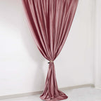 Dusty Rose Crushed Velvet Backdrop Curtain â€“ 8ft x 8ft Event Drape with Rod Pocket, Privacy Panel for Photo Booths & Events - Bell Racket Store