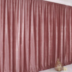 Dusty Rose Crushed Velvet Backdrop Curtain â€“ 8ft x 8ft Event Drape with Rod Pocket, Privacy Panel for Photo Booths & Events - Bell Racket Store