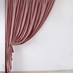 Dusty Rose Crushed Velvet Backdrop Curtain â€“ 8ft x 8ft Event Drape with Rod Pocket, Privacy Panel for Photo Booths & Events - Bell Racket Store