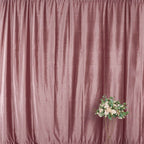 Dusty Rose Crushed Velvet Backdrop Curtain â€“ 8ft x 8ft Event Drape with Rod Pocket, Privacy Panel for Photo Booths & Events - Bell Racket Store