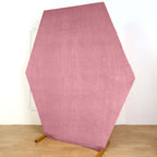 8ftx7ft Dusty Rose Soft Velvet Fitted Hexagon Wedding Arbor Cover