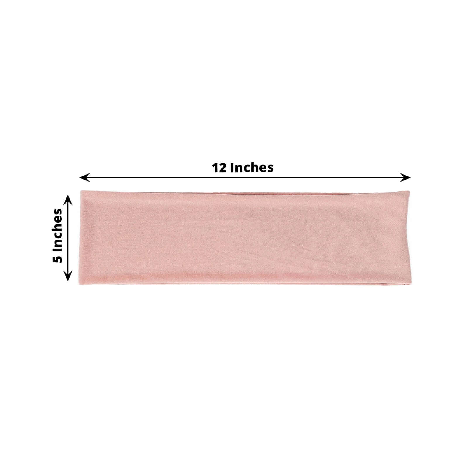 5 Pack Stretch Spandex Chair Sashes Dusty Rose - Fitted Finish Two Ply Heavy Duty Chair Bands 5"x12"