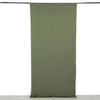 Dusty Sage Green 4 - Way Stretch Spandex Event Curtain Drapes, Wrinkle Free Backdrop Event Panel with Rod Pockets - 5ftx10ft - Bell Racket Store
