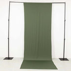 Dusty Sage Green 4 - Way Stretch Spandex Event Curtain Drapes, Wrinkle Free Backdrop Event Panel with Rod Pockets - 5ftx14ft - Bell Racket Store