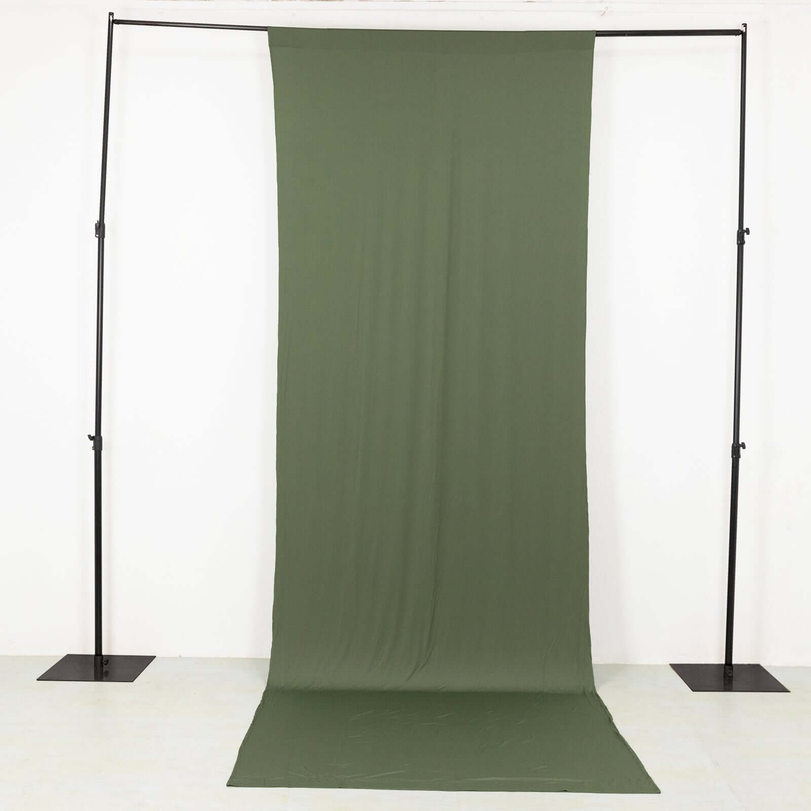 Dusty Sage Green 4 - Way Stretch Spandex Event Curtain Drapes, Wrinkle Free Backdrop Event Panel with Rod Pockets - 5ftx14ft - Bell Racket Store