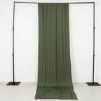 Dusty Sage Green 4 - Way Stretch Spandex Event Curtain Drapes, Wrinkle Free Backdrop Event Panel with Rod Pockets - 5ftx14ft - Bell Racket Store