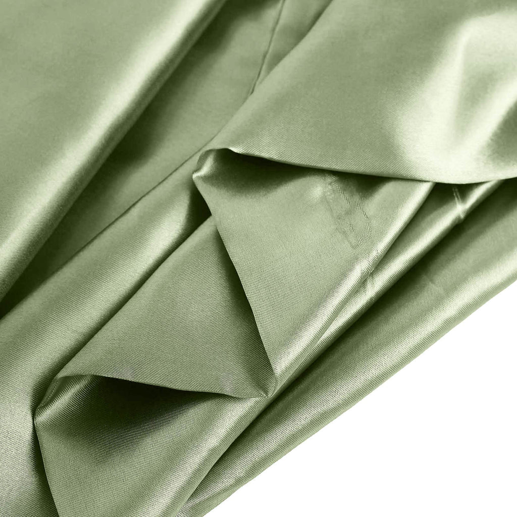 10 Yards x 54" Dusty Sage Green Satin Fabric Bolt