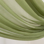 Dusty Sage Green Sheer Backdrop Drape â€“ 5ftx32ft Wedding Arch & Ceiling Decor Panel, Wrinkle Free with Soft Shimmer - Bell Racket Store