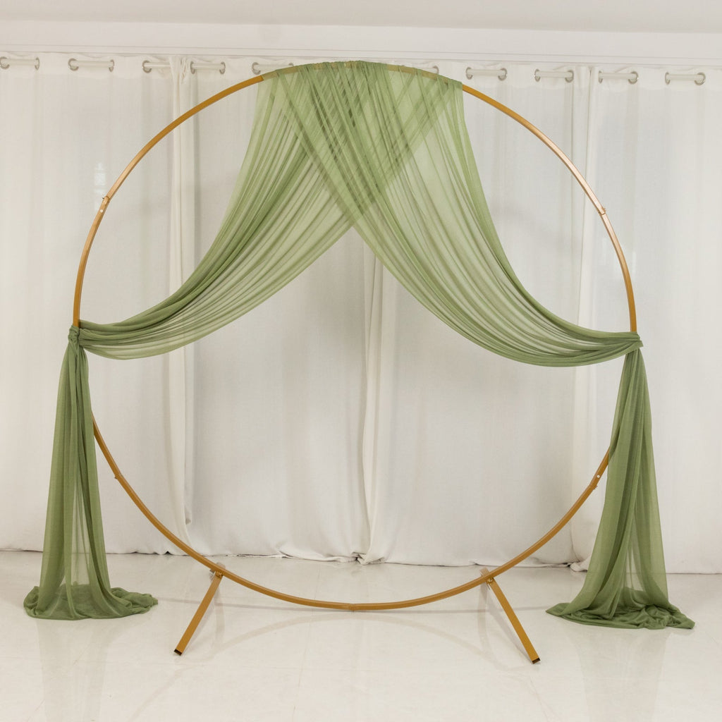 Dusty Sage Green Sheer Backdrop Drape â€“ 5ftx32ft Wedding Arch & Ceiling Decor Panel, Wrinkle Free with Soft Shimmer - Bell Racket Store