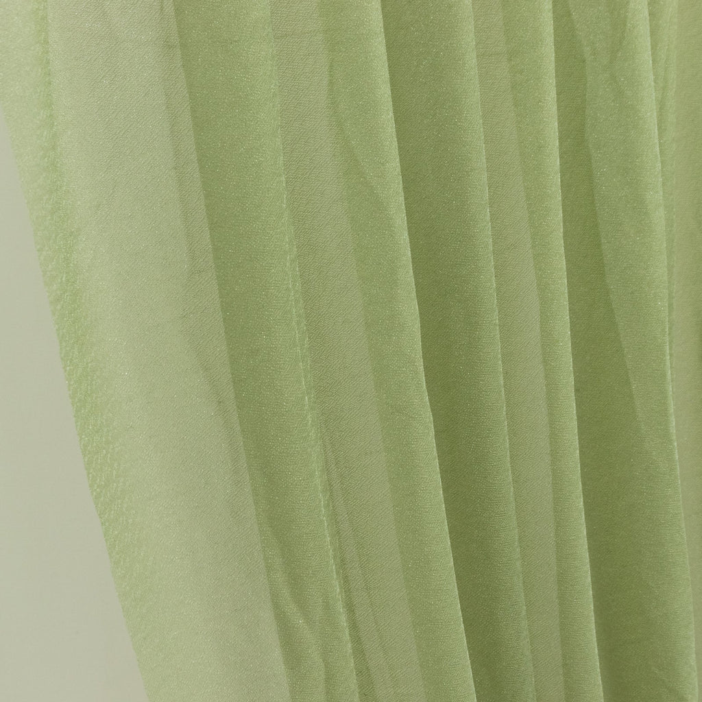 Dusty Sage Green Sheer Chiffon Valance Curtain 4ft x 5ft â€“ Wedding Arch Drape with Rod Pocket, Voile Backdrop Panel - Bell Racket Store