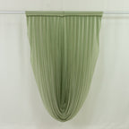 Dusty Sage Green Sheer Chiffon Valance Curtain 4ft x 6ft â€“ Wedding Arch Drape with Rod Pocket, Voile Backdrop Panel - Bell Racket Store