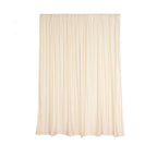 2 Pack Beige Scuba Polyester Event Curtain Drapes, Durable Flame Resistant Backdrop Event Panels Wrinkle Free with Rod Pockets - 10ftx10ft