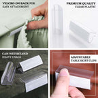 12Pcs 0.4" Adjustable Large Plastic Table Skirt Clips