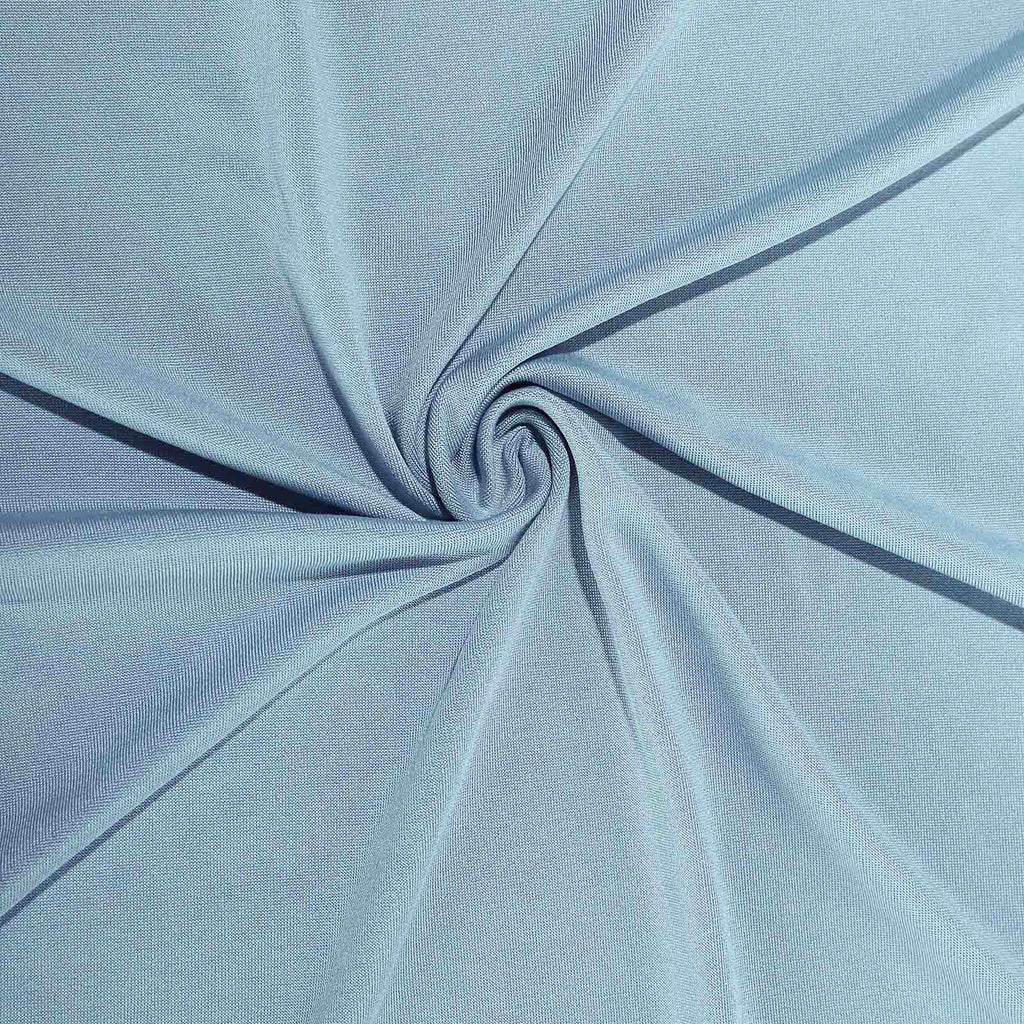 Stretch Spandex 6ft Rectangle Tablecloth Dusty Blue - Durable Form-Fitting Table Cover for Events & Presentations