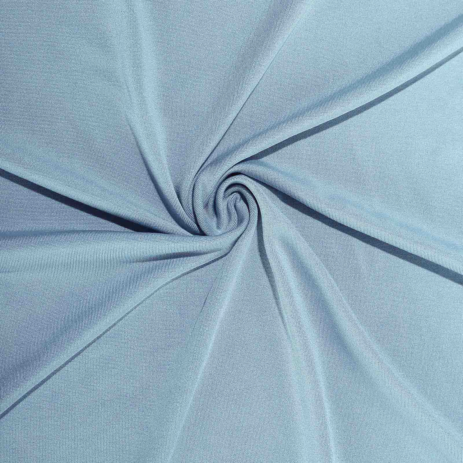 Stretch Spandex 6ft Rectangle Tablecloth Dusty Blue - Durable Form-Fitting Table Cover for Events & Presentations