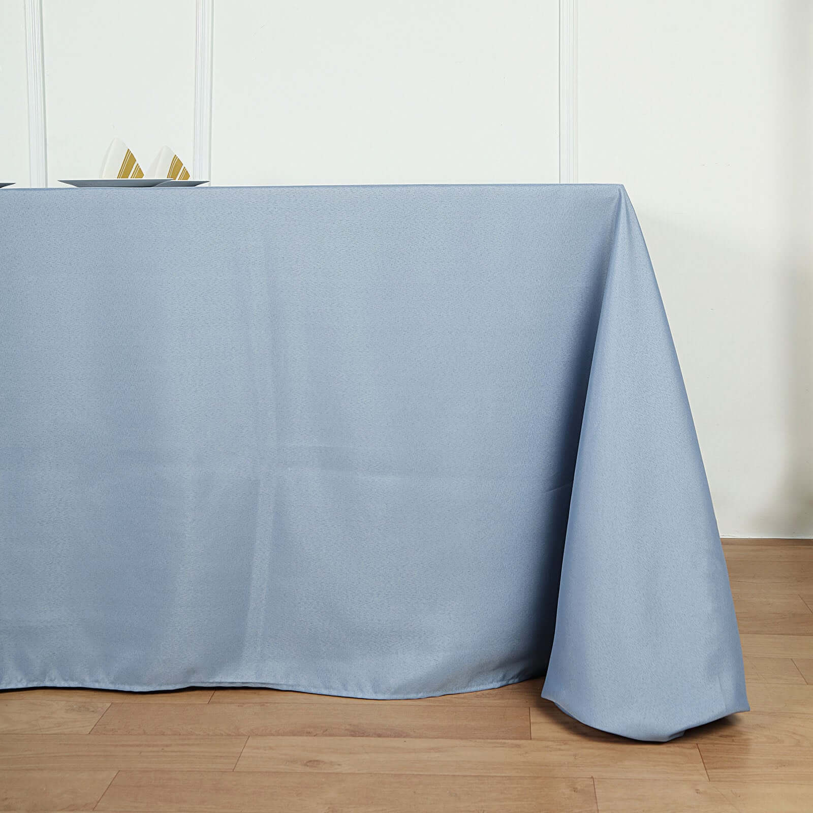 Polyester 90"x156" Rectangle Tablecloth Dusty Blue - Seamless Wrinkle-Resistant Table Cover